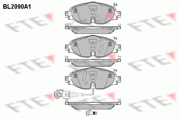 FTE BL2090A1 Тормозные колодки для VOLKSWAGEN (Фольксваген) FTE BL2090A1 Тормозные колодки для VOLKSWAGEN (Фольксваген)