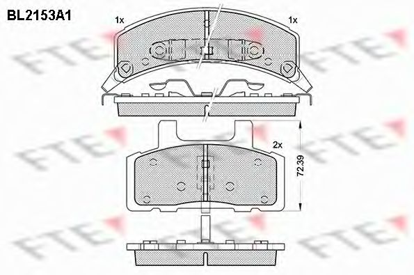 FTE BL2153A1 Тормозные колодки для CHEVROLET C2500 (Шевроле C2500) FTE BL2153A1 Тормозные колодки для CHEVROLET C2500 (Шевроле C2500)