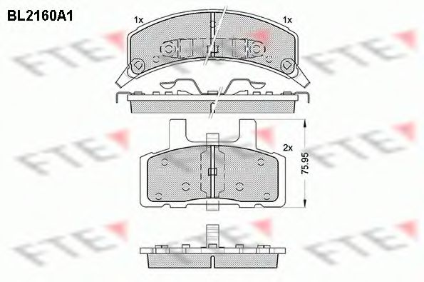 FTE BL2160A1 Тормозные колодки для CHEVROLET TAHOE (Шевроле Тахоэ) FTE BL2160A1 Тормозные колодки для CHEVROLET TAHOE (Шевроле Тахоэ)