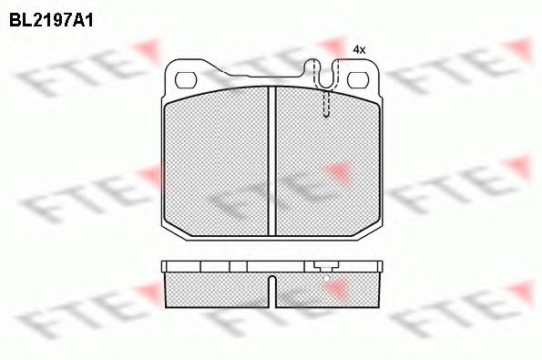 FTE BL2197A1 Тормозные колодки для VOLKSWAGEN LT 28-50 (Фольксваген Лт 28-50) FTE BL2197A1 Тормозные колодки для VOLKSWAGEN LT 28-50 (Фольксваген Лт 28-50)