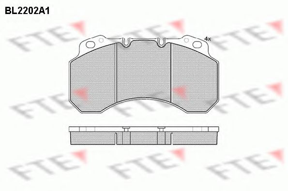 FTE BL2202A1 Тормозные колодки для NISSAN ECO-T (Ниссан Эcо-т) FTE BL2202A1 Тормозные колодки для NISSAN ECO-T (Ниссан Эcо-т)