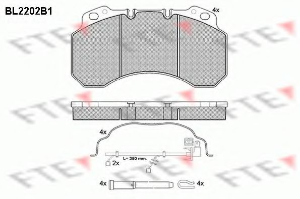 FTE BL2202B1 Тормозные колодки для NISSAN ECO-T (Ниссан Эcо-т) FTE BL2202B1 Тормозные колодки для NISSAN ECO-T (Ниссан Эcо-т)
