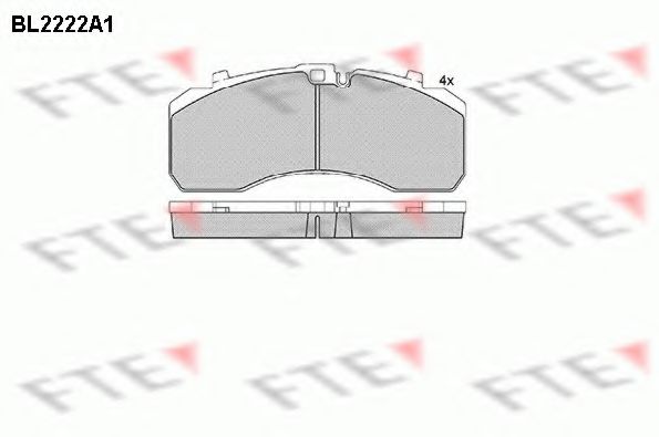 FTE BL2222A1 Тормозные колодки для SCANIA 3 (Сканиа 3) FTE BL2222A1 Тормозные колодки для SCANIA 3 (Сканиа 3)