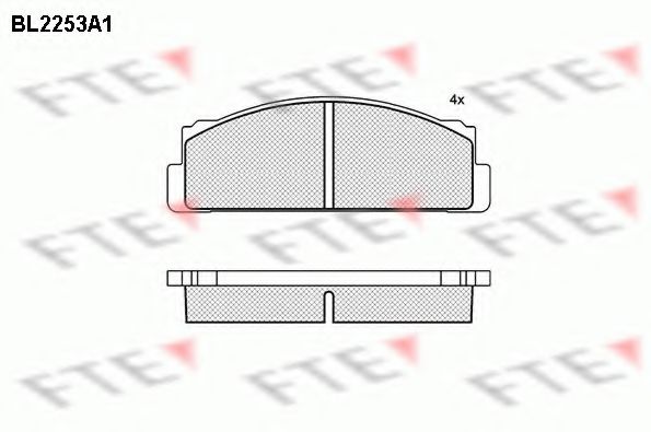 FTE BL2253A1 Тормозные колодки для FIAT SUPERBRAVO (Фиат Супербраvо) FTE BL2253A1 Тормозные колодки для FIAT SUPERBRAVO (Фиат Супербраvо)