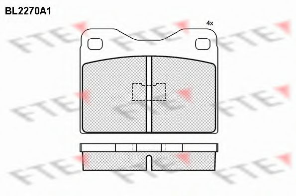 FTE BL2270A1 Тормозные колодки для AUDI 100 (Ауди 100) FTE BL2270A1 Тормозные колодки для AUDI 100 (Ауди 100)