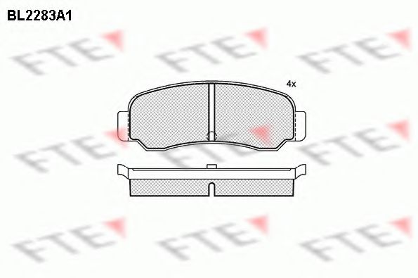 FTE BL2283A1 Тормозные колодки для MITSUBISHI LANCER (Митсубиши/митсубиси Ланcэр) FTE BL2283A1 Тормозные колодки для MITSUBISHI LANCER (Митсубиши/митсубиси Ланcэр)