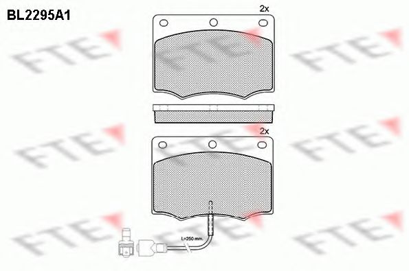 FTE BL2295A1 Комплект тормозных колодок, дисковый тормоз 