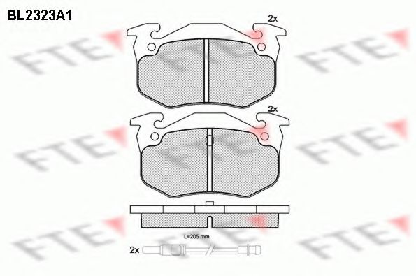 FTE BL2323A1 Тормозные колодки для RENAULT SAFRANE (Рено Сафранэ) FTE BL2323A1 Тормозные колодки для RENAULT SAFRANE (Рено Сафранэ)