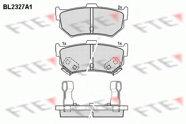 FTE BL2327A1 Тормозные колодки для HONDA PRELUDE III (Хонда Прэлудэ 3) FTE BL2327A1 Тормозные колодки для HONDA PRELUDE III (Хонда Прэлудэ 3)