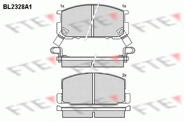 FTE BL2328A1 Тормозные колодки для TOYOTA COROLLA SPRINTER (Тойота/тоета Cоролла спринтэр) FTE BL2328A1 Тормозные колодки для TOYOTA COROLLA SPRINTER (Тойота/тоета Cоролла спринтэр)
