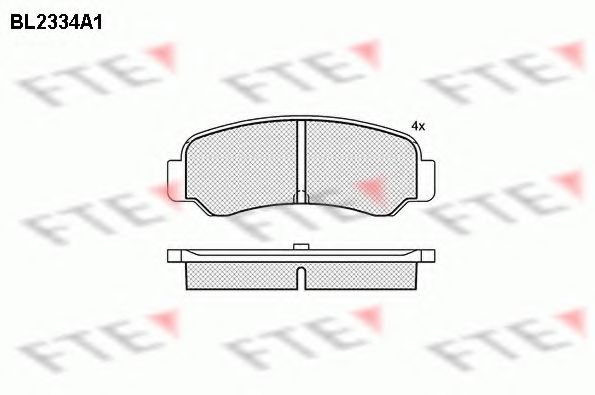 FTE BL2334A1 Тормозные колодки для TOYOTA COROLLA SPRINTER (Тойота/тоета Cоролла спринтэр) FTE BL2334A1 Тормозные колодки для TOYOTA COROLLA SPRINTER (Тойота/тоета Cоролла спринтэр)