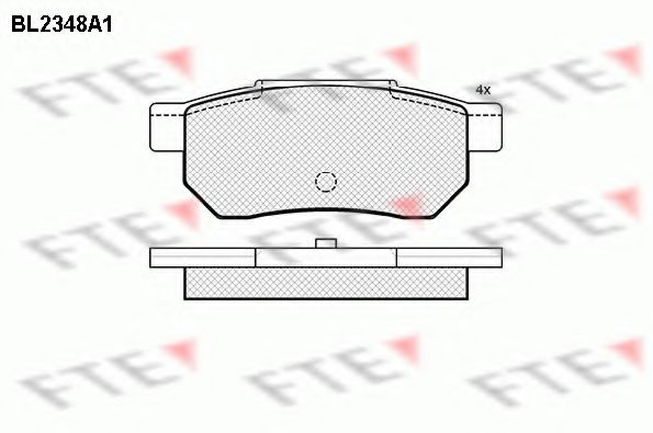 FTE BL2348A1 Тормозные колодки для HONDA PRELUDE III (Хонда Прэлудэ 3) FTE BL2348A1 Тормозные колодки для HONDA PRELUDE III (Хонда Прэлудэ 3)