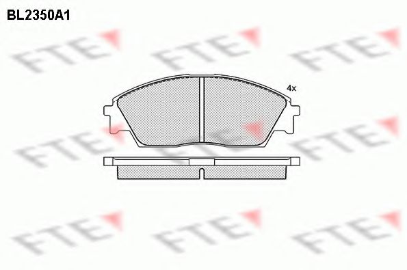FTE BL2350A1 Тормозные колодки для HONDA CRX II (Хонда Cрх 2) FTE BL2350A1 Тормозные колодки для HONDA CRX II (Хонда Cрх 2)