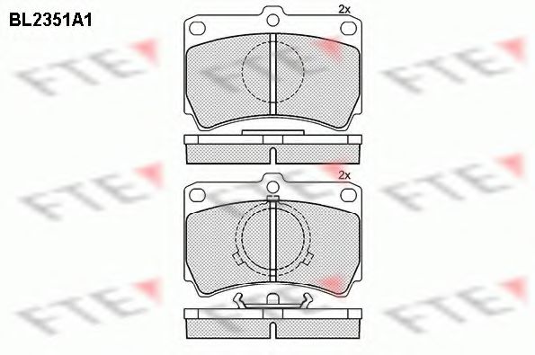 FTE BL2351A1 Тормозные колодки для MAZDA 323 III (Мазда 323 3) FTE BL2351A1 Тормозные колодки для MAZDA 323 III (Мазда 323 3)