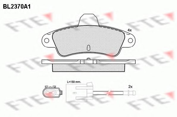 FTE BL2370A1 Тормозные колодки для FORD MONDEO (Форд Мондэо) FTE BL2370A1 Тормозные колодки для FORD MONDEO (Форд Мондэо)