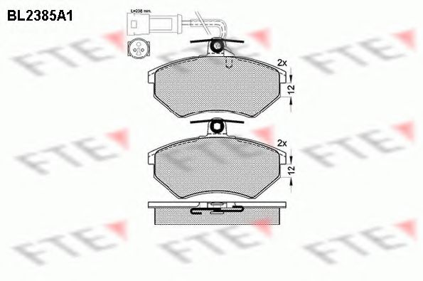 FTE BL2385A1 Тормозные колодки для AUDI 90 (Ауди 90) FTE BL2385A1 Тормозные колодки для AUDI 90 (Ауди 90)
