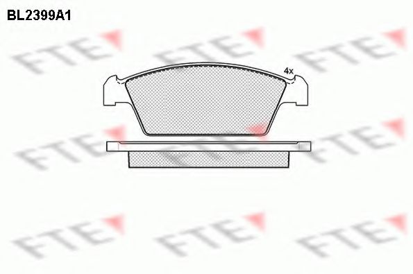 FTE BL2399A1 Тормозные колодки для DAEWOO (Дэу) FTE BL2399A1 Тормозные колодки для DAEWOO (Дэу)