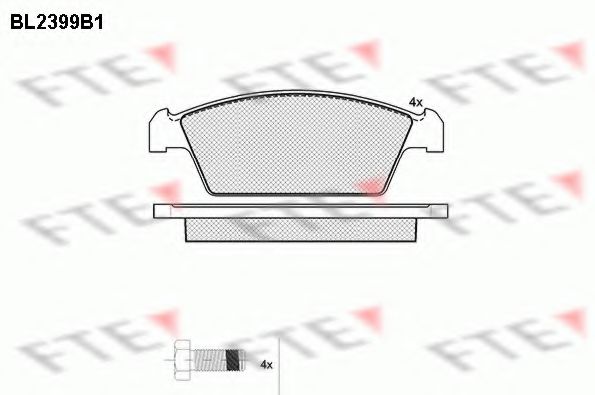 FTE BL2399B1 Тормозные колодки для DAEWOO (Дэу) FTE BL2399B1 Тормозные колодки для DAEWOO (Дэу)
