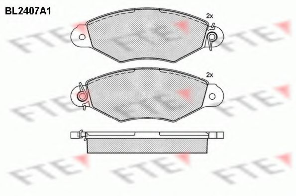FTE BL2407A1 Комплект тормозных колодок, дисковый тормоз 