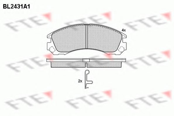 FTE BL2431A1 Тормозные колодки для MITSUBISHI CHALLENGER (Митсубиши/митсубиси Чаллэнгэр) FTE BL2431A1 Тормозные колодки для MITSUBISHI CHALLENGER (Митсубиши/митсубиси Чаллэнгэр)