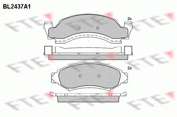 FTE BL2437A1 Тормозные колодки для FORD-USA (Форд-уса) FTE BL2437A1 Тормозные колодки для FORD-USA (Форд-уса)
