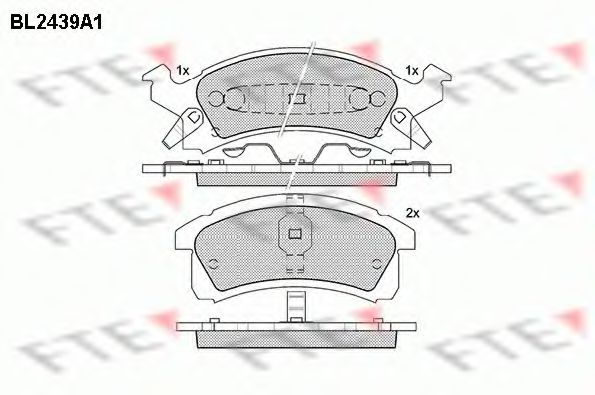 FTE BL2439A1 Тормозные колодки для CHEVROLET BERETTA (Шевроле Бэрэтта) FTE BL2439A1 Тормозные колодки для CHEVROLET BERETTA (Шевроле Бэрэтта)
