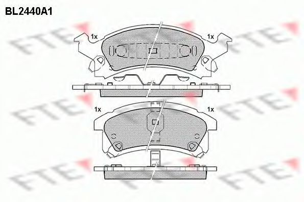 FTE BL2440A1 Тормозные колодки для CHEVROLET BERETTA (Шевроле Бэрэтта) FTE BL2440A1 Тормозные колодки для CHEVROLET BERETTA (Шевроле Бэрэтта)