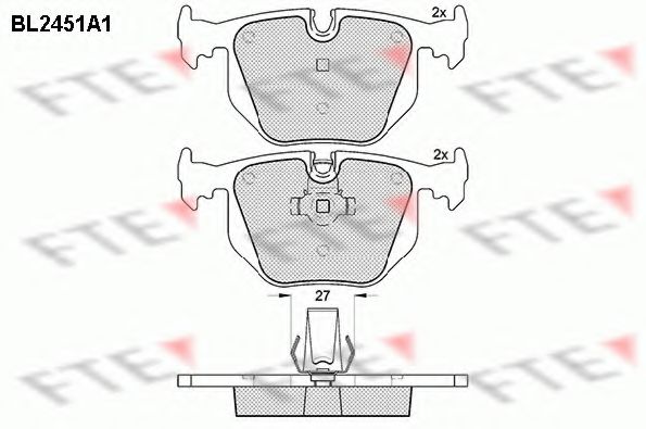 FTE BL2451A1 Тормозные колодки для BMW (Бмв) FTE BL2451A1 Тормозные колодки для BMW (Бмв)