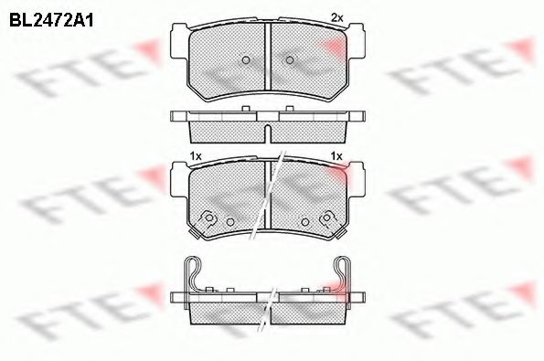 FTE BL2472A1 Тормозные колодки для SSANGYONG KYRON (Сан-янг/санянг Кайрон) FTE BL2472A1 Тормозные колодки для SSANGYONG KYRON (Сан-янг/санянг Кайрон)