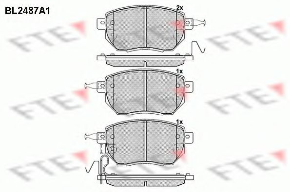 FTE BL2487A1 Тормозные колодки для NISSAN TEANA I (Ниссан Теана 1) FTE BL2487A1 Тормозные колодки для NISSAN TEANA I (Ниссан Теана 1)