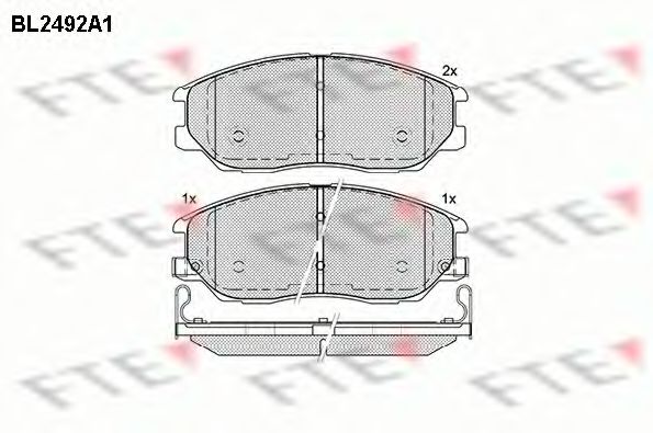 FTE BL2492A1 Тормозные колодки для SSANGYONG KYRON (Сан-янг/санянг Кайрон) FTE BL2492A1 Тормозные колодки для SSANGYONG KYRON (Сан-янг/санянг Кайрон)