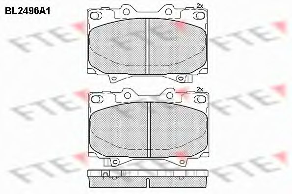 FTE BL2496A1 Тормозные колодки для TOYOTA PRADO (Тойота/тоета Прадо) FTE BL2496A1 Тормозные колодки для TOYOTA PRADO (Тойота/тоета Прадо)