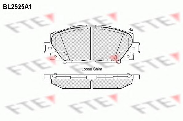 FTE BL2525A1 Тормозные колодки для DAIHATSU CHARADE (Дайхатсу Чарадэ) FTE BL2525A1 Тормозные колодки для DAIHATSU CHARADE (Дайхатсу Чарадэ)