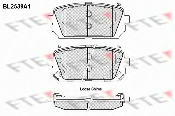FTE BL2539A1 Комплект тормозных колодок, дисковый тормоз 