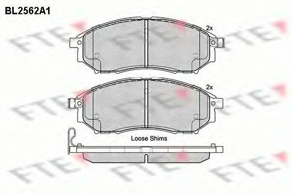 FTE BL2562A1 Тормозные колодки для INFINITI M37 (Инфинити М37) FTE BL2562A1 Тормозные колодки для INFINITI M37 (Инфинити М37)