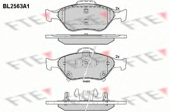 FTE BL2563A1 Тормозные колодки для DAIHATSU CHARADE (Дайхатсу Чарадэ) FTE BL2563A1 Тормозные колодки для DAIHATSU CHARADE (Дайхатсу Чарадэ)