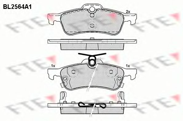 FTE BL2564A1 Тормозные колодки для DAIHATSU CHARADE (Дайхатсу Чарадэ) FTE BL2564A1 Тормозные колодки для DAIHATSU CHARADE (Дайхатсу Чарадэ)