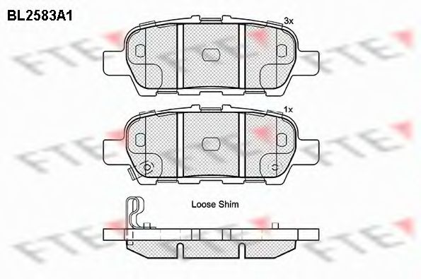 FTE BL2583A1 Тормозные колодки для SUZUKI GRAND NOMADE II (Сузуки Гранд номадэ 2) FTE BL2583A1 Тормозные колодки для SUZUKI GRAND NOMADE II (Сузуки Гранд номадэ 2)