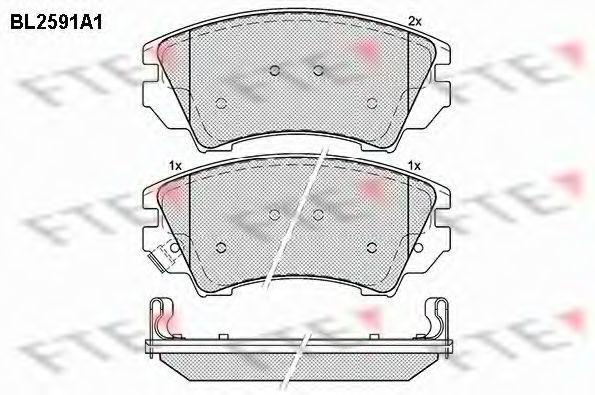 FTE BL2591A1 Тормозные колодки для CHEVROLET CAMARO (Шевроле Cамаро) FTE BL2591A1 Тормозные колодки для CHEVROLET CAMARO (Шевроле Cамаро)