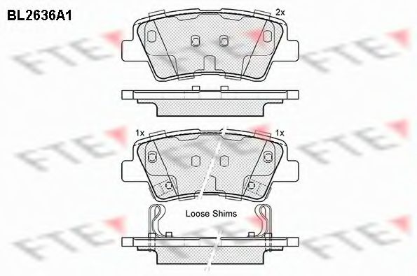 FTE BL2636A1 Тормозные колодки для HYUNDAI GRANDEUR (Хендай Грандэур) FTE BL2636A1 Тормозные колодки для HYUNDAI GRANDEUR (Хендай Грандэур)