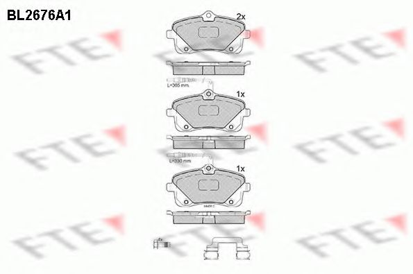 FTE BL2676A1 Тормозные колодки для PEUGEOT 407 (Пежо 407) FTE BL2676A1 Тормозные колодки для PEUGEOT 407 (Пежо 407)