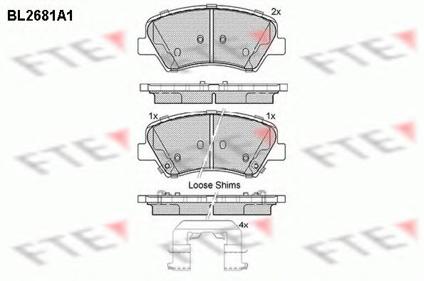 FTE BL2681A1 Тормозные колодки для HYUNDAI FLUIDIC ELANTRA (Хендай Флуидиc элантра) FTE BL2681A1 Тормозные колодки для HYUNDAI FLUIDIC ELANTRA (Хендай Флуидиc элантра)