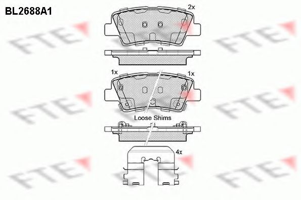 FTE BL2688A1 Тормозные колодки для HYUNDAI FLUIDIC ELANTRA (Хендай Флуидиc элантра) FTE BL2688A1 Тормозные колодки для HYUNDAI FLUIDIC ELANTRA (Хендай Флуидиc элантра)