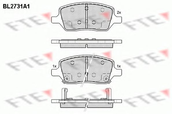 FTE BL2731A1 Тормозные колодки для CHEVROLET UPLANDER (Шевроле Упландэр) FTE BL2731A1 Тормозные колодки для CHEVROLET UPLANDER (Шевроле Упландэр)