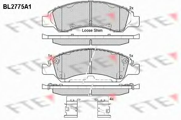 FTE BL2775A1 Тормозные колодки для CHEVROLET SILVERADO 1500 (Шевроле Силvэрадо 1500) FTE BL2775A1 Тормозные колодки для CHEVROLET SILVERADO 1500 (Шевроле Силvэрадо 1500)