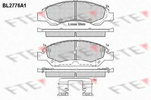 FTE BL2776A1 Тормозные колодки для CHEVROLET SILVERADO 1500 (Шевроле Силvэрадо 1500) FTE BL2776A1 Тормозные колодки для CHEVROLET SILVERADO 1500 (Шевроле Силvэрадо 1500)