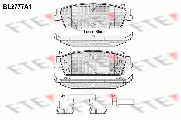 FTE BL2777A1 Тормозные колодки для CHEVROLET SILVERADO 1500 (Шевроле Силvэрадо 1500) FTE BL2777A1 Тормозные колодки для CHEVROLET SILVERADO 1500 (Шевроле Силvэрадо 1500)