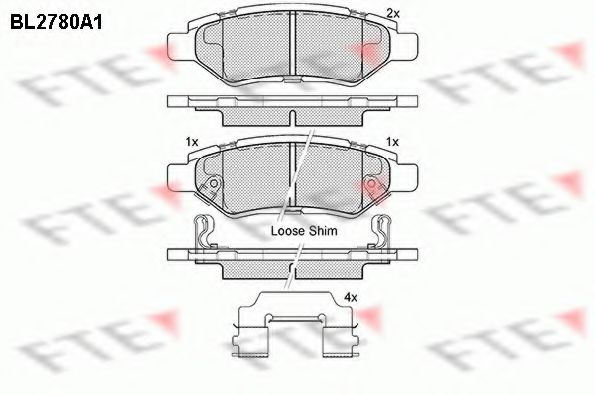 FTE BL2780A1 Тормозные колодки для CHEVROLET CAMARO (Шевроле Cамаро) FTE BL2780A1 Тормозные колодки для CHEVROLET CAMARO (Шевроле Cамаро)