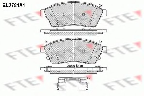 FTE BL2781A1 Тормозные колодки для CADILLAC SRX (Кадилак Срх) FTE BL2781A1 Тормозные колодки для CADILLAC SRX (Кадилак Срх)