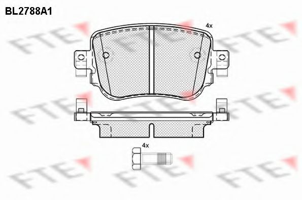 FTE BL2788A1 Тормозные колодки для VOLKSWAGEN (Фольксваген) FTE BL2788A1 Тормозные колодки для VOLKSWAGEN (Фольксваген)